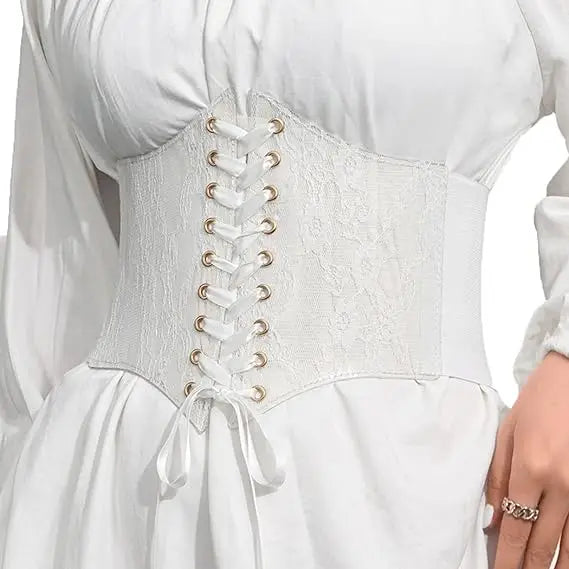 Vintage Wide Elastic Corset Waist Belts Lace up Waistband Party Club Prom Wear 5 Styles 72x19.5cm for Women and Girls