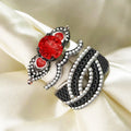 Engagement Couple Jewelry Micro Pave Interwoven CZ Men Ring Double Color Stacked Ring for Women Wedding Promise Couple Ring Set