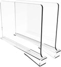 2PCS Multifunction Acrylic Shelf Dividers Shelf and Closet Separator for Wood Closet Only Need to Slide to Adjust Distance