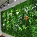 High-Assurance Green Artificial Foliage Plant Wall Plastic Simulation Wedding Outdoor Accent Grass Wall Hanging Feature for
