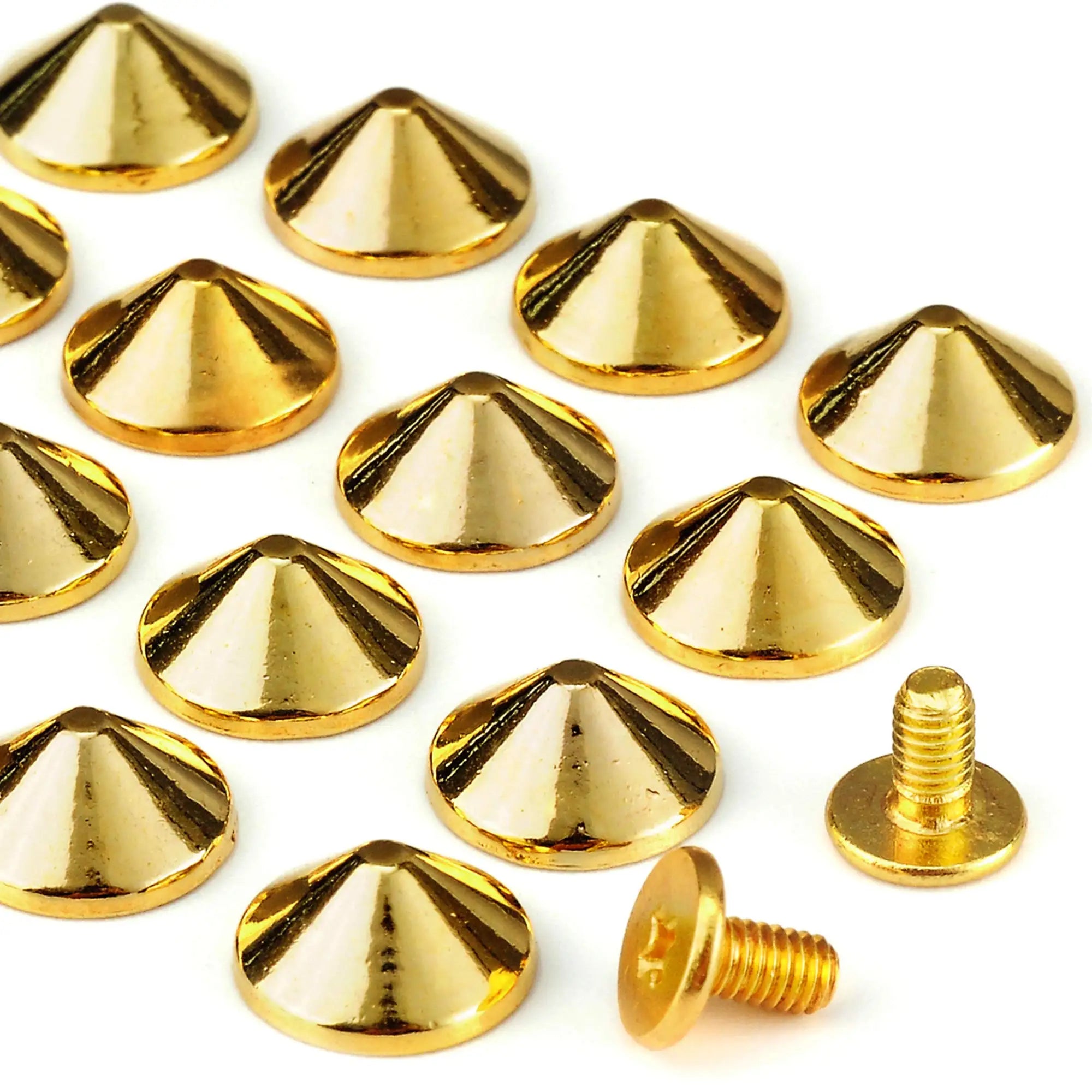 Rivet Cone Spikes and Studs Screw Back Punk Studs and Spikes for Clothing Shoes Leather Craft Belts Bag  With Installation Tools