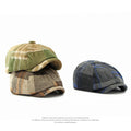 Hot Sale Men Women Kids Winter Warm Cap Outside Windproof Woolen Flat England Vintage Plaid  Driving Thick  Beret Painting Hat