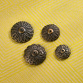 Antique-Style Zinc Alloy Decorative Rivet-Flower Washer Round Disc Hardware for Solid Wood Furniture & Gift Boxes