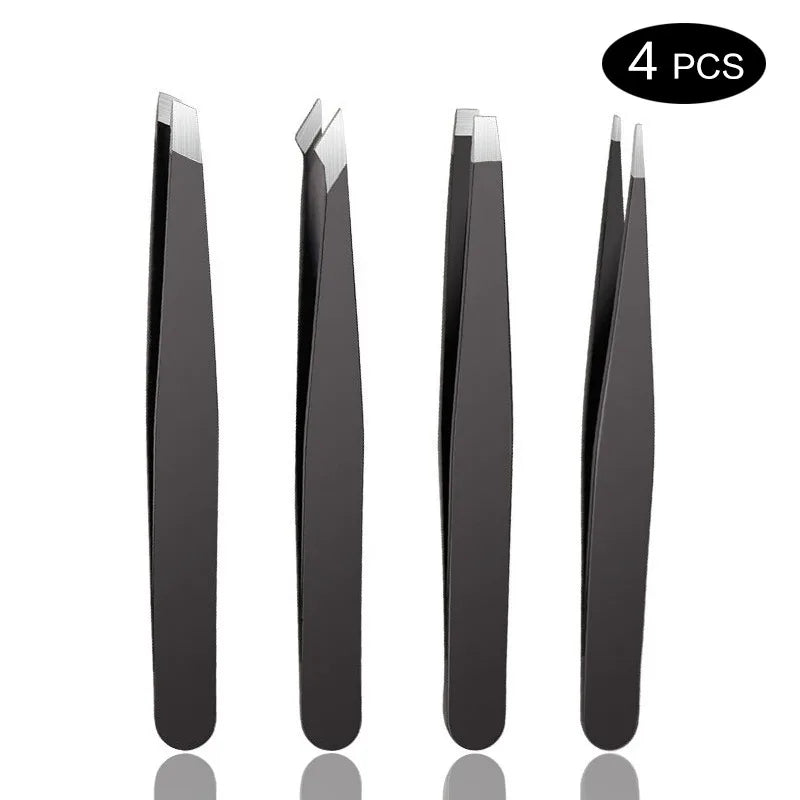 Stainless Steel BROW TWEEZERS WITH STRAIGHT TIP Professional Tweezers with a Straight Tip Perfect for Eyebrow Hair Removal