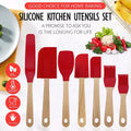 Silicone Spatula Set Heat Resistant Eco-Friendly Multifunction Kitchen Tools Baking & Pastry Utensil for Home Kitchen