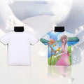 New Arrivals T-shirt Shape Custom Double Print Sublimation Keychain Pu Leather Key Chains