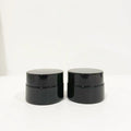 Customize Color 100ml 3.4oz Glass Jar With Lid Black Glass Bottle Cream Jars Refillable Cosmetic Container Skincare Cream Pots