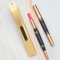 Wholesale Vegan Matte Lipstick and Lip Liner Set  Private Label  12 Color 2 in 1 Double Head Lipstick and Lip Liner Custom logo
