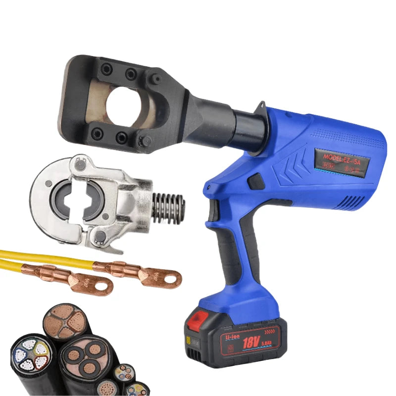 Two-in-One Battery Hydraulic Cable Scissor Crimping Tools 40mm Cable Cutter & Lugs 16-300mm2 Dia Ratchet Cable Cutter of 40mm