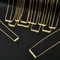 2022 Trendy Personalized Jewelry Stainless Steel Thin Figaro Chain Necklace Zodiac Sign Necklace Zodiac Name Necklace for Women