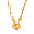 Custom Design Fashion Brand Gold Plated Pendant Chains Jewelry Necklace Stainless Steel for Women