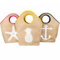 Wholesale Summer Travel Oem Design Printed Waterproof Custom Beach Jute Tote Bag