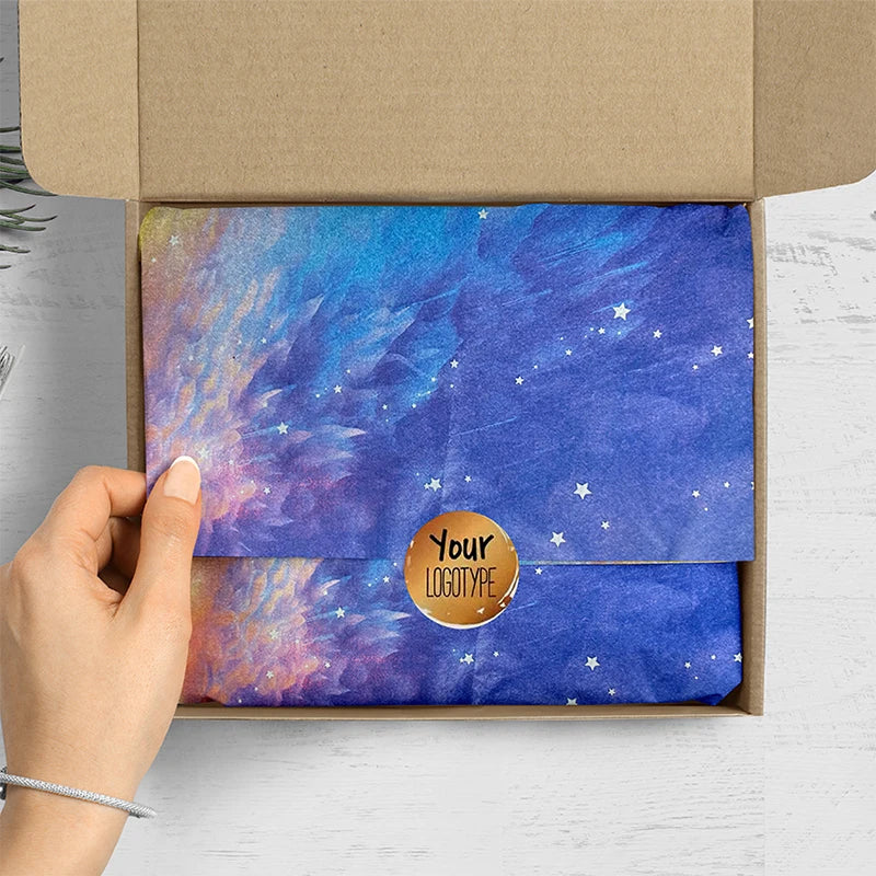 China Wholesale Biodegradable Specialty Paper with Gravure Printing Custom Logo Gift Wrapping for Clothing Shoes Packaging