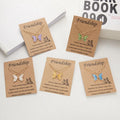 G1351 Fashion Matching Jewelry  Butterfly Necklace Card Butterflies Bestfriends Friendship Necklace for 2