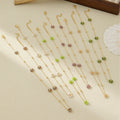 Zooying Newest High-grade Exquisite Stainless Steel Lovely Little Flower Beaded Chain Necklace for Girls Women  Handmade Jewelry