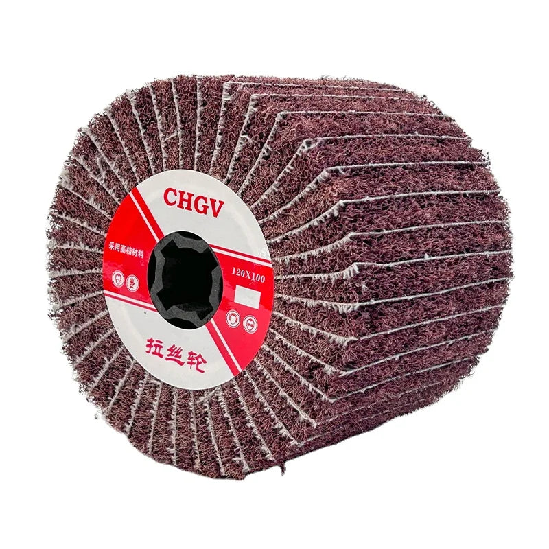 Factory Supply 120x100mm Non-woven Wire Drawing Wheel for Metal Surface Brushing