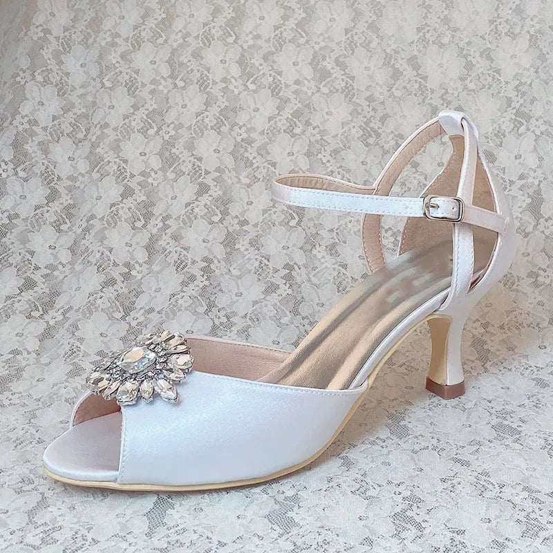 Online Shop Crystal Ornament Sandals for Bride