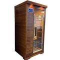 Luxury 1-Person Home Sauna Room with Modern Design Canadian Red Cedar Far Infrared Heating for Fat Loss Health Relaxation