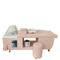 KISEN New Arrival PU Leather Hair Washing Massage Chair Lay Down Table Shampoo Bed for Hair Beauty Salon American Style