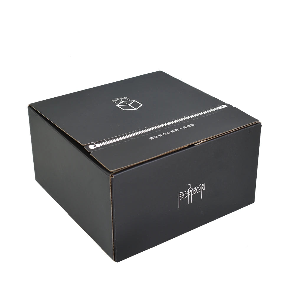 Custom Logo Cardboard Cartons Shipping Mailer Box Black Cosmetic Set Cosmetics Mailing Clothing Corrugated Packaging Boxes