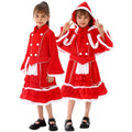 2026 Hot Sale Kids Red Clothing Suit Children Costume Party Festival Girls Christmas Dress With Cape