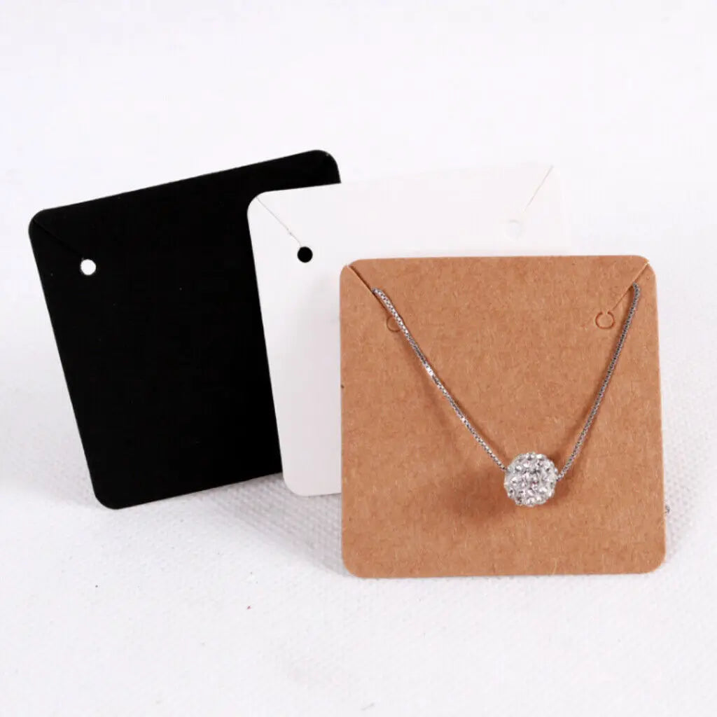 Customized Earring Hang Card Solid Paper Jewelry Necklace Holder Card Pendant Bracelet Display Card