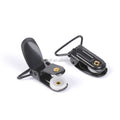 Ivoduff Strong Good Quality 1 Inch Triangle Black Suspender Clip Metal Black Brace Clip for Belt