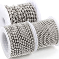 Unique New Arrival Bead Chain for Women Men 3 Different Sizes Egg Beads Stainless Steel Link Chains for Making Jewelry Necklace