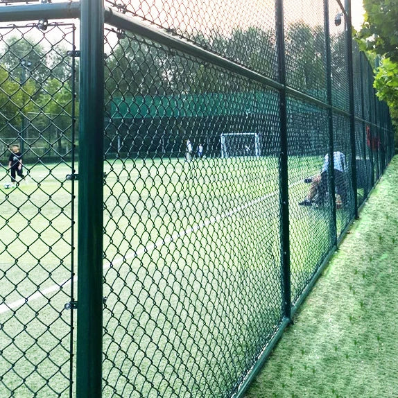 6 Ft Galvanized PVC Coated Tennis Court Fence Netting Economical Chain Link Wire Mesh Easily Assembled Fencing Trellis Gates