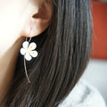 925 Silver Needle Flower Earrings Set Elegant Lady Prevent Allergy New Design Fashion Jewelry Flower Earing for Women