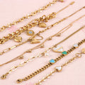 Nabest Stainless Steel Heart Pendant Bracelets Women Jewelry Gifts PVD Gold Plated Love Heart Charm Bracelet
