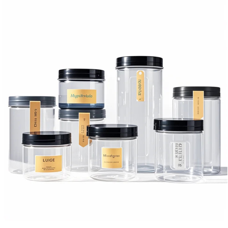 Wholesale Plastic Pet Jars with for Clear Lids 500ml 16oz 12oz 350ml 10oz 8oz 150ml 5oz Containers for Lotions