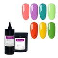 L&M Factory Wholesale MOQ 1KG UV LED Base and Top Coat Nail Gel Polish Bulk Package