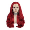 New Style High Temperature Fiber Synthetic Lace Front  Wig Long Wave for Woman