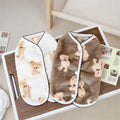 2023 Autumn Winter New Pet Clothing Cat Warm Vest Cartoon Crescent Bear Plush Vest