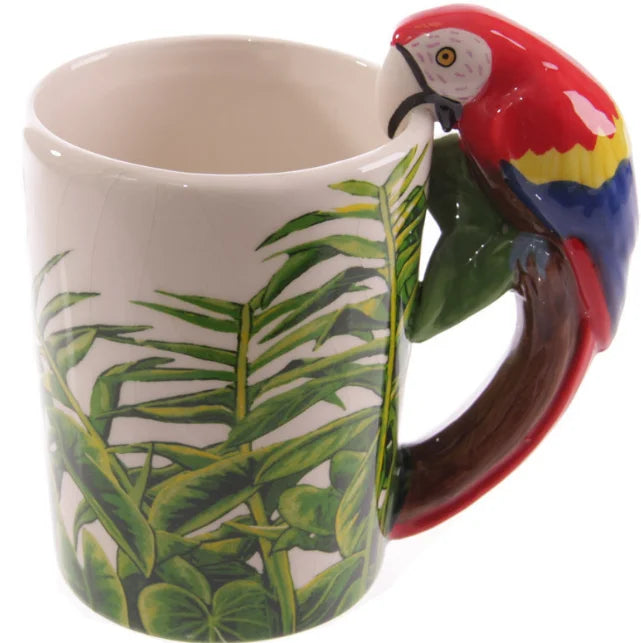 Cute Parrot woodpecker Frog Ceramic Mug