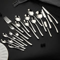 High Quality 304 Stainless Steel Moonlight Silverware Cutlery Set Restaurant Knife Fork Spoon Cutlery Set