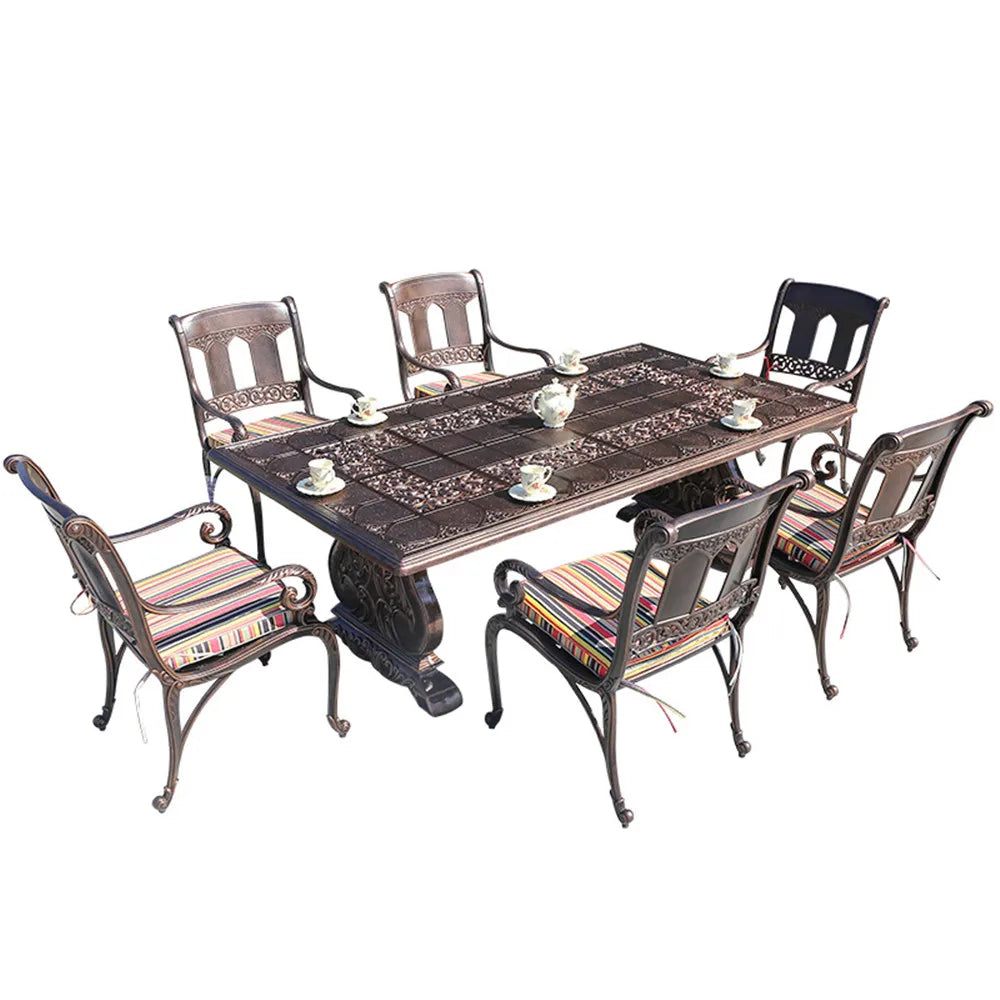Chinese Furniture Classic Outdoor Die-cast Aluminum Countertop Metal Patio Die Casting Table