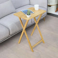 Bamboo Folding Wood Serving Snack Tea Portable Tray Luxury Dinner Table Set Coffee Stand Table