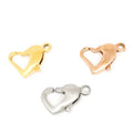 Size 11mm 14mm Vintage Jewelry Findings High Polishing Clasp Lobster for Chain Making 316 Stainless Steel Heart Lobster Clasps