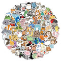 100Pcs Children Liked Cartoon Animal Set Graffiti Stickers Decorative Label for Luggage Laptop Notebook PVC Waterproof Sticker