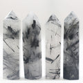 Hot Sale Crystal Wand Point Healing Energy Reiki Black Rutile Tourmaline Point