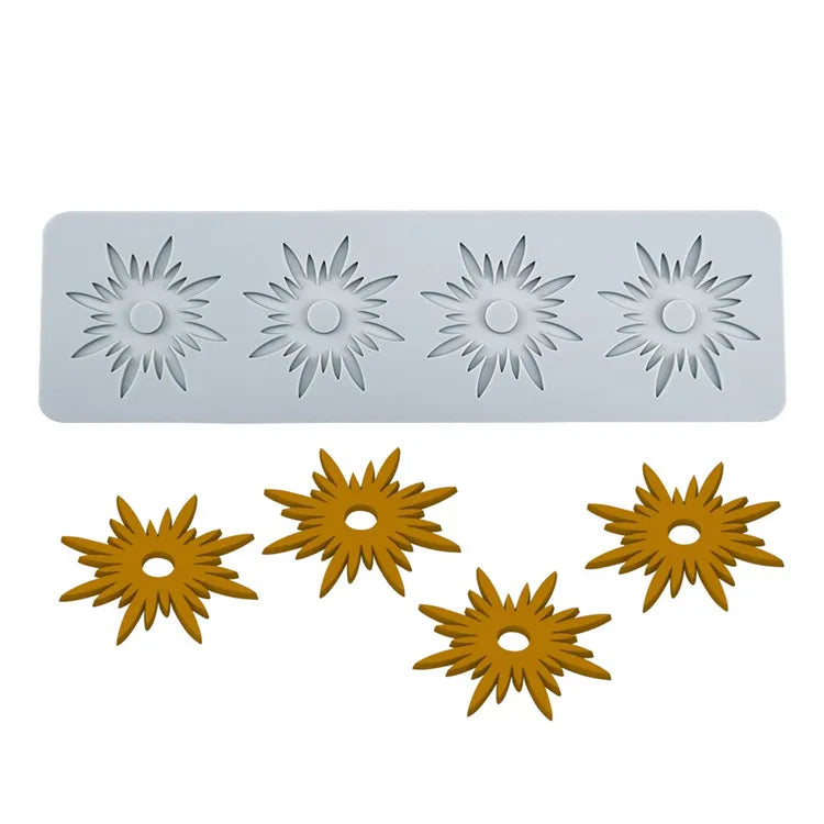 Wholesale Hot Sale Non-stick 4 Star Pattern Embossed Lace Mats Spiral Printing Pad Embossed Fondant Mould