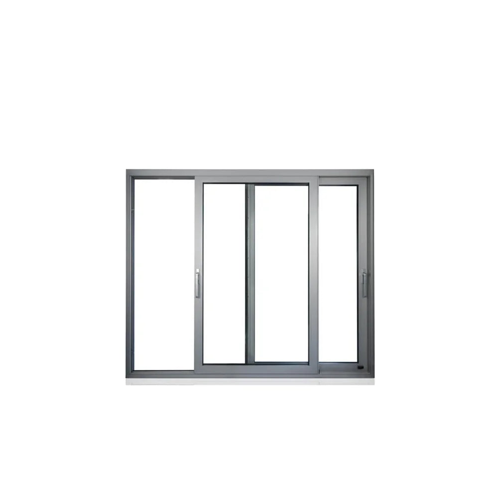 Modern Horizontal Hanging Thermal Break Sliding Window Double Glazed Glass Aluminum Frame Heat Insulation for Hotel Living Room