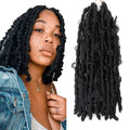 12 Inch Afro Kinky Bulk Faux Locs 20 Strands Crochet Braid Hair Extension Dyed Protein Fiber Synthetic Hair