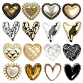 Nickel Free Lead Free Heart Shape Shaped Sewing Shank Button Metal Zinc Alloy Sew on Loop Metal Button for Clothing and Coat