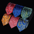8cm Cashew Flower Tie Dark Green European and American Retro High-end Business Party Wedding Groom Men's Paisley Tie