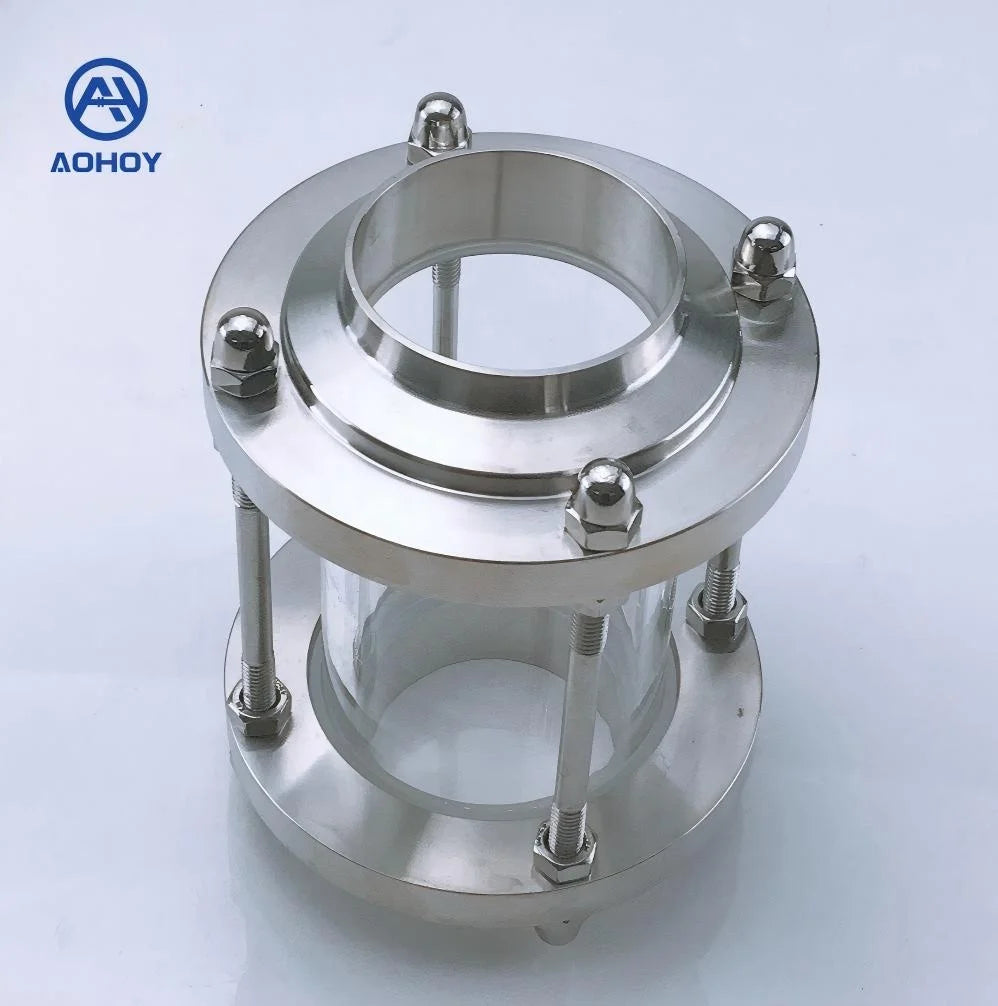 Aohoy 304 316L Sanitary Stainless Steel Straight Weld Sight Glass for Cip
