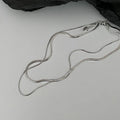 2-7mm Stainless Steel Gold Filled Herringbone Choker Layer Chain 18k Gold Plated Jewelry Flat Snake Necklace