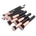 Professional 14pcs Synthetic Foundation Blush Makeup Brush Set with Private Label 10sets Eye Shadow Brush Concealer Compatible